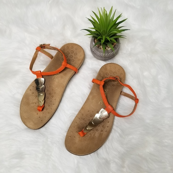 orange vionic sandals